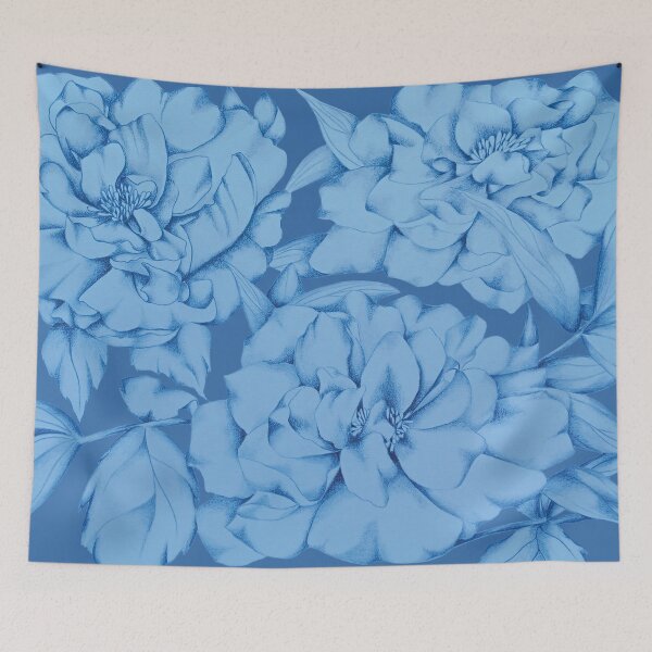 Item preview, Peony drawing blue version designed and sold by GENEST-V.