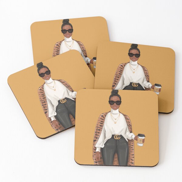 Item preview, Black woman with a coffee designed and sold by melaninblack.