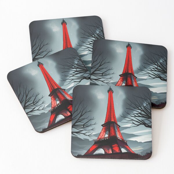 Item preview, Eiffel Tower illuminated in red designed and sold by Reunimage.