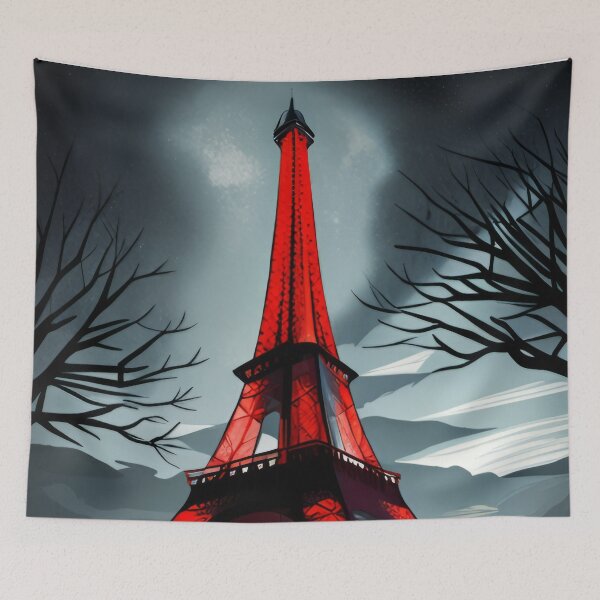 Item preview, Eiffel Tower illuminated in red designed and sold by Reunimage.