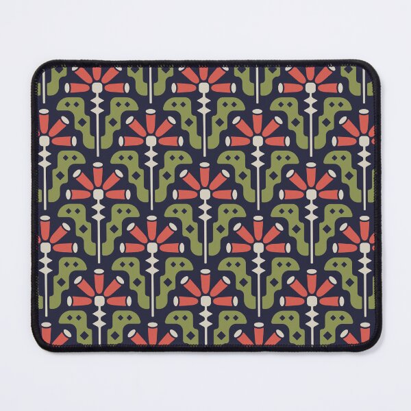Item preview, KF 0059 D - Retro Vintage Flower Minimalist 70s Modern Geometric Floral Pattern designed and sold by KhakiFinch.