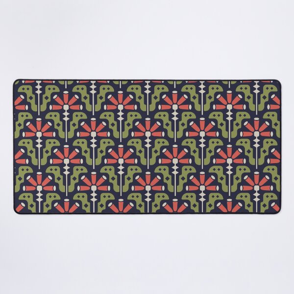 Item preview, KF 0059 D - Retro Vintage Flower Minimalist 70s Modern Geometric Floral Pattern designed and sold by KhakiFinch.