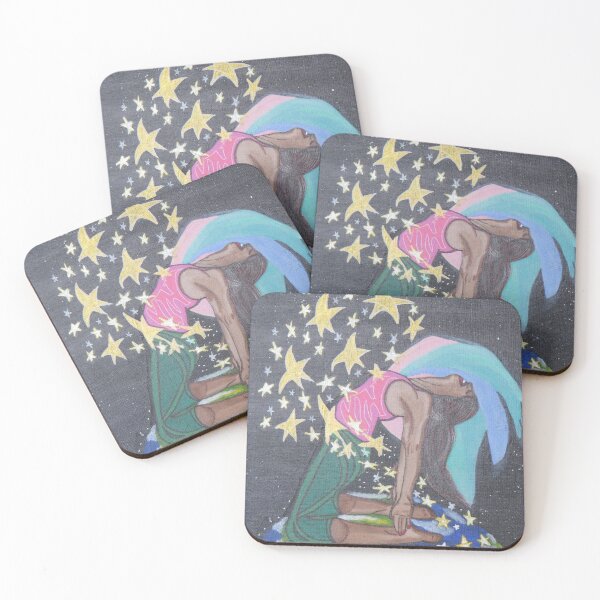 Item preview, Colourful Yoga Starry Original Painting designed and sold by SalM-Art.