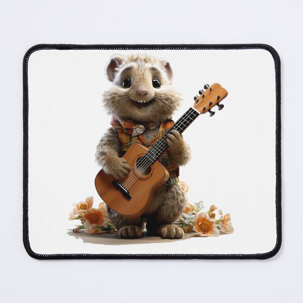 Item preview, Groundhog playing ukulele designed and sold by JansenGS.