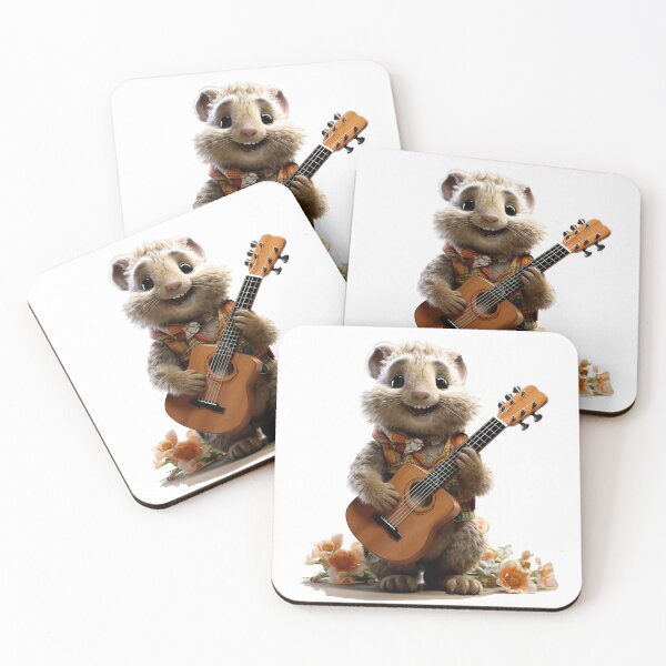 Item preview, Groundhog playing ukulele designed and sold by JansenGS.
