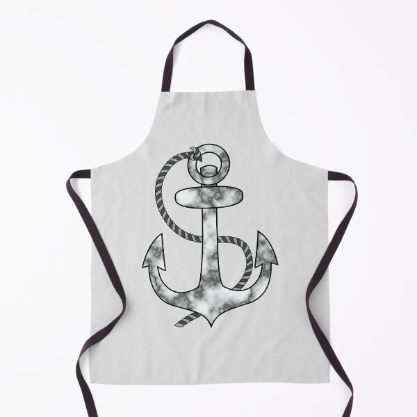 Item preview, White Marble Anchor Nautical Design designed and sold by Isma Saleem.