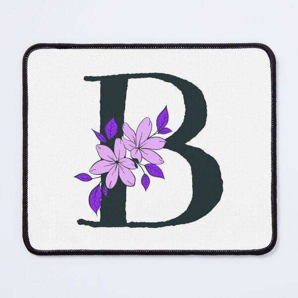 Item preview, Purple floral B monogram designed and sold by Coffee Lifestyle.
