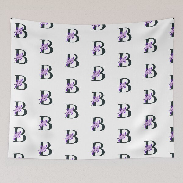 Item preview, Purple floral B monogram designed and sold by Coffee Lifestyle.