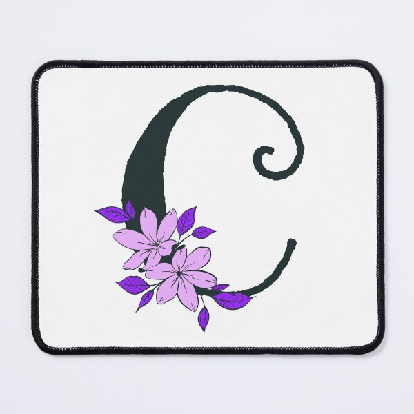 Item preview, Purple floral C monogram designed and sold by Coffee Lifestyle.