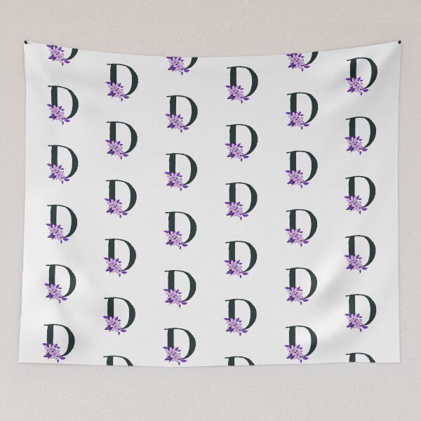 Item preview, Purple floral D monogram designed and sold by Coffee Lifestyle.
