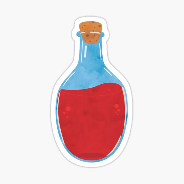 Health Potion sticker — Stubborn Toad