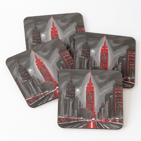 Item preview, Empire State Building illuminated in red designed and sold by Reunimage.