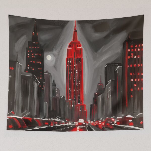 Item preview, Empire State Building illuminated in red designed and sold by Reunimage.
