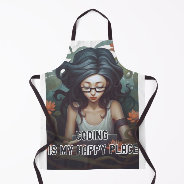 Item preview, Coding Is My Happy Place Female Coder With Glasses designed and sold by heringa.