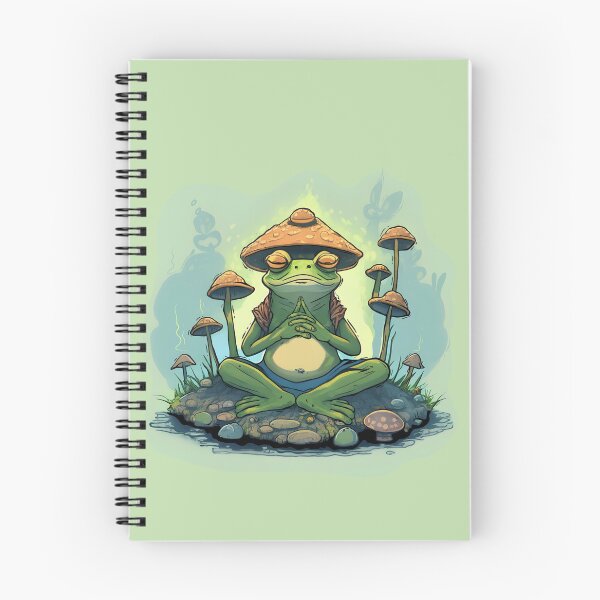 Item preview, A frog meditating in a yoga pose in nature designed and sold by rafo.
