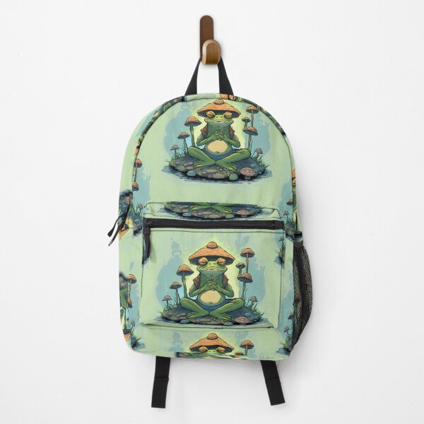 Item preview, A frog meditating in a yoga pose in nature designed and sold by rafo.
