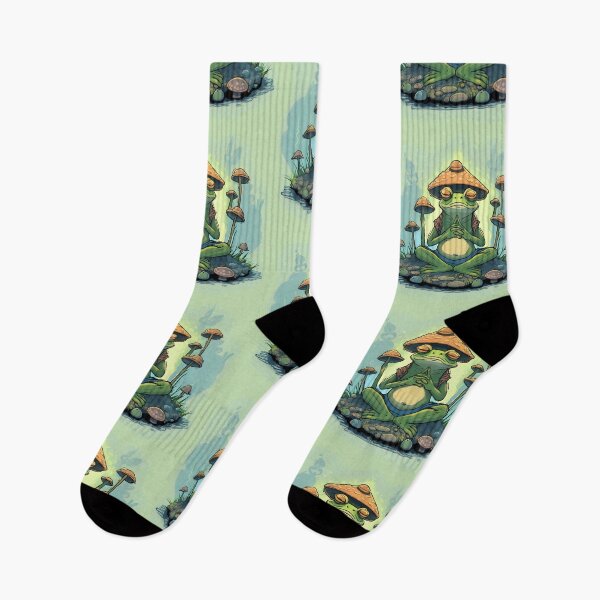 Item preview, A frog meditating in a yoga pose in nature designed and sold by rafo.