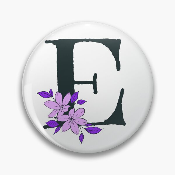 Item preview, Purple floral E monogram designed and sold by Coffee Lifestyle.