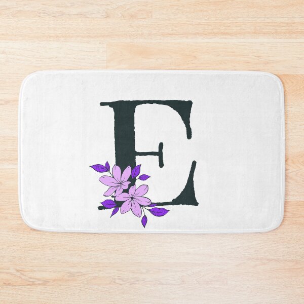 Item preview, Purple floral E monogram designed and sold by Coffee Lifestyle.