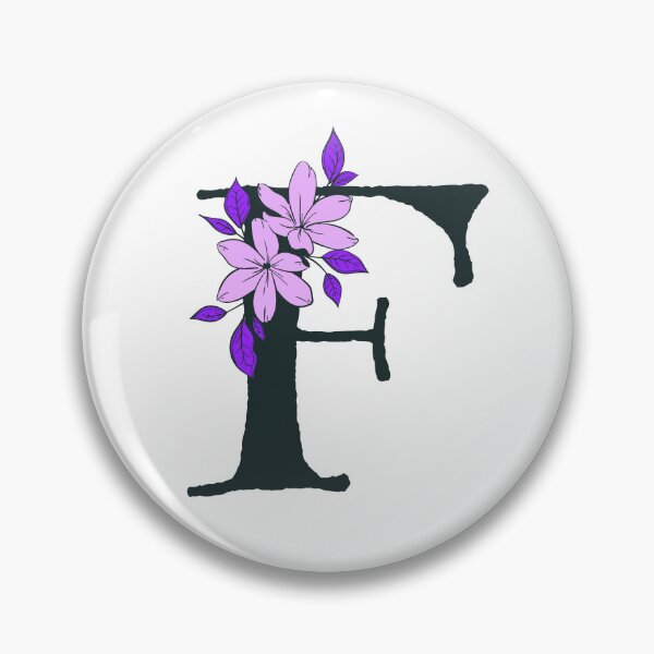Item preview, Purple floral F monogram designed and sold by Coffee Lifestyle.