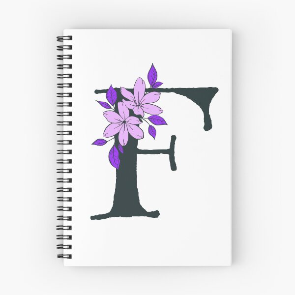 Item preview, Purple floral F monogram designed and sold by Coffee Lifestyle.