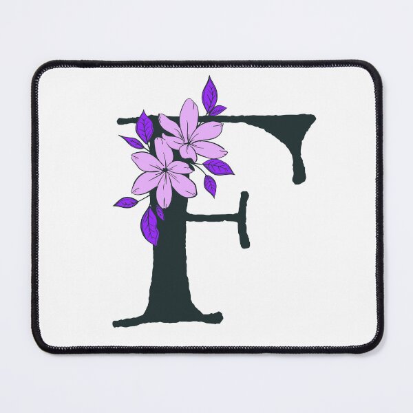 Item preview, Purple floral F monogram designed and sold by Coffee Lifestyle.