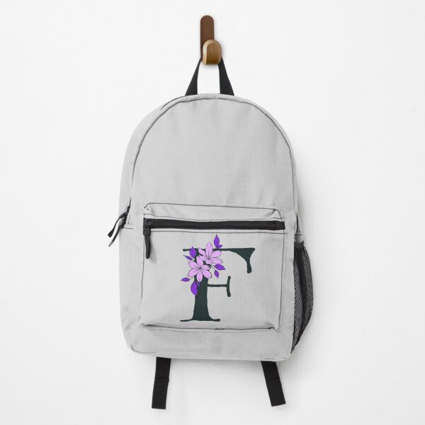 Item preview, Purple floral F monogram designed and sold by Coffee Lifestyle.