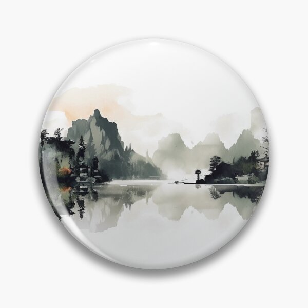 Item preview, Enchanting Horizons - Japanese Nature Panorama in Vector designed and sold by Theflyingart.