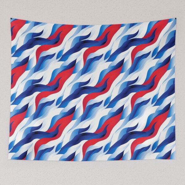 Aperçu de l'œuvre Chic français : abstrait minimaliste tricolore créée et vendue par FamMeetsWorld.