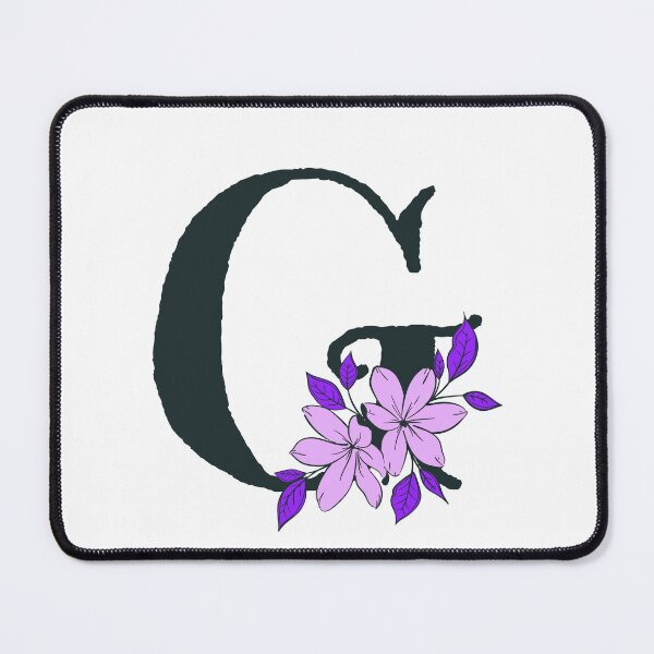 Item preview, Purple floral G monogram designed and sold by Coffee Lifestyle.