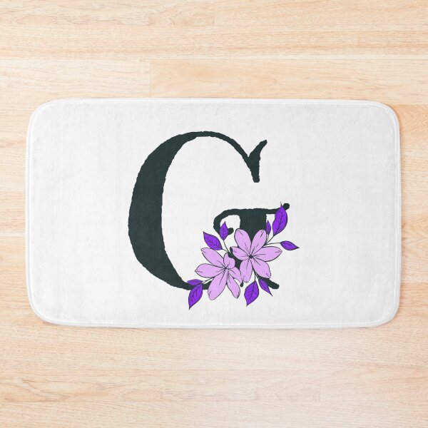 Item preview, Purple floral G monogram designed and sold by Coffee Lifestyle.