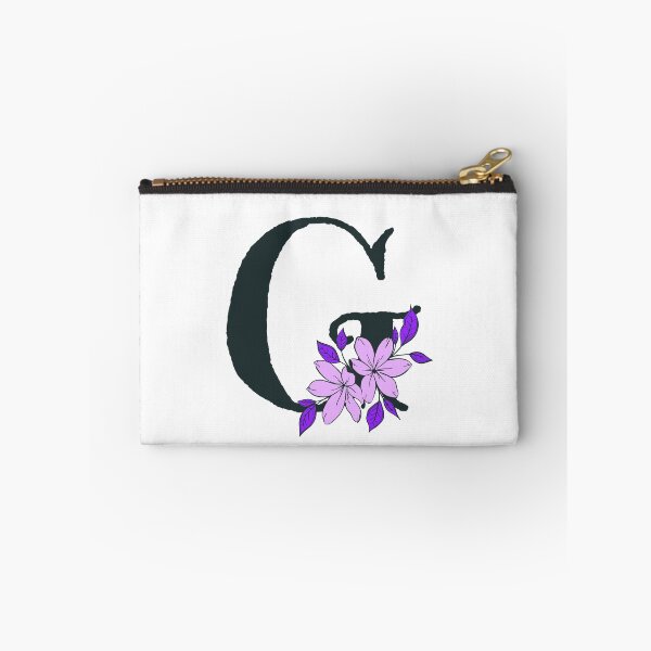 Item preview, Purple floral G monogram designed and sold by Coffee Lifestyle.