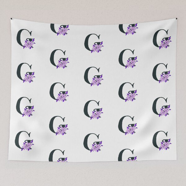 Item preview, Purple floral G monogram designed and sold by Coffee Lifestyle.