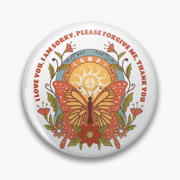 Item preview, Hooponopono butterfly boho flowers , I’m sorry Please Forgive Me, I Love You, Thank You, Ho'oponopono Prayer designed and sold by PngParty.