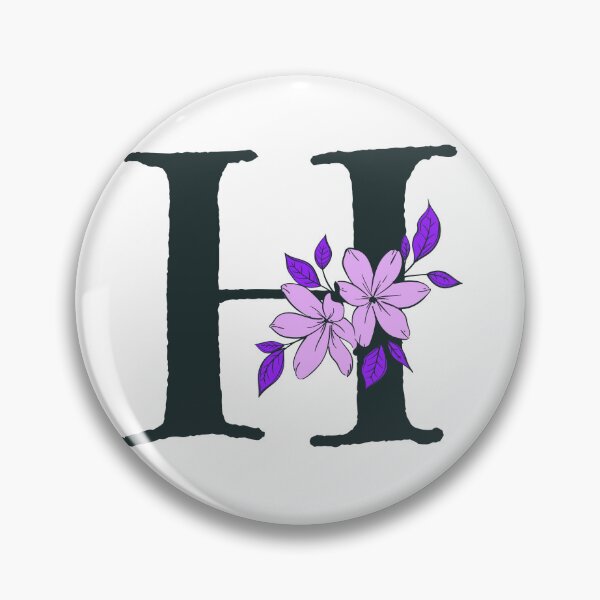 Item preview, Purple floral H monogram designed and sold by Coffee Lifestyle.