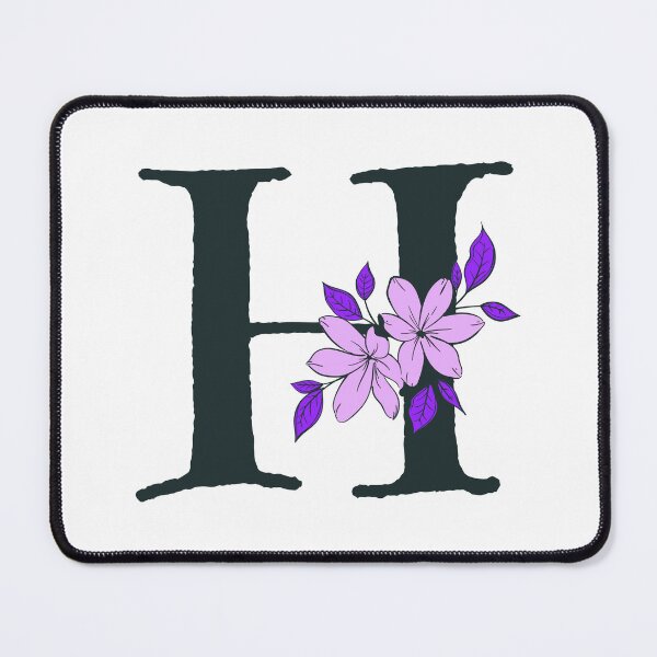 Item preview, Purple floral H monogram designed and sold by Coffee Lifestyle.
