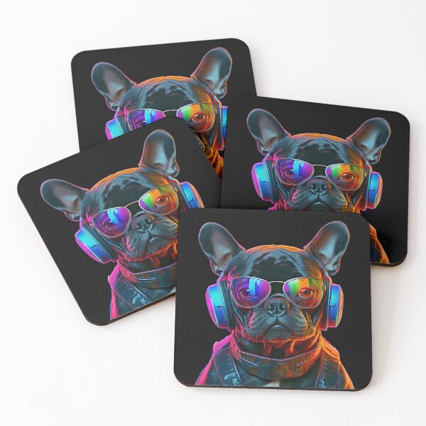 Item preview, DJ Dog Wearing Headphones | Dog Wearing Sunglasses designed and sold by CoolHippoQuotes.