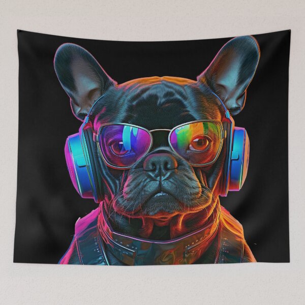 Item preview, DJ Dog Wearing Headphones | Dog Wearing Sunglasses designed and sold by CoolHippoQuotes.