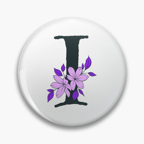 Item preview, Purple floral I monogram designed and sold by Lyssarien.