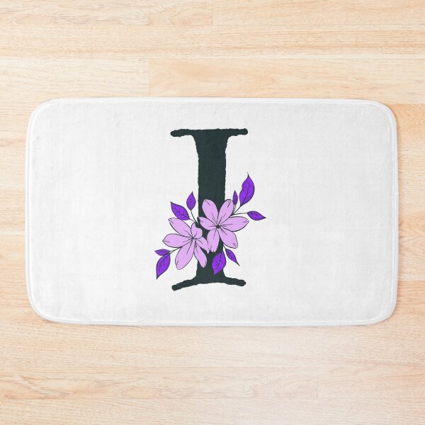 Item preview, Purple floral I monogram designed and sold by Lyssarien.