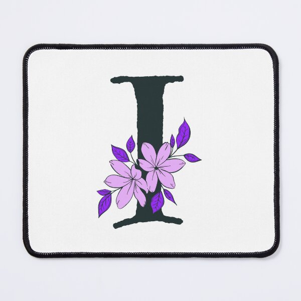 Item preview, Purple floral I monogram designed and sold by Coffee Lifestyle.