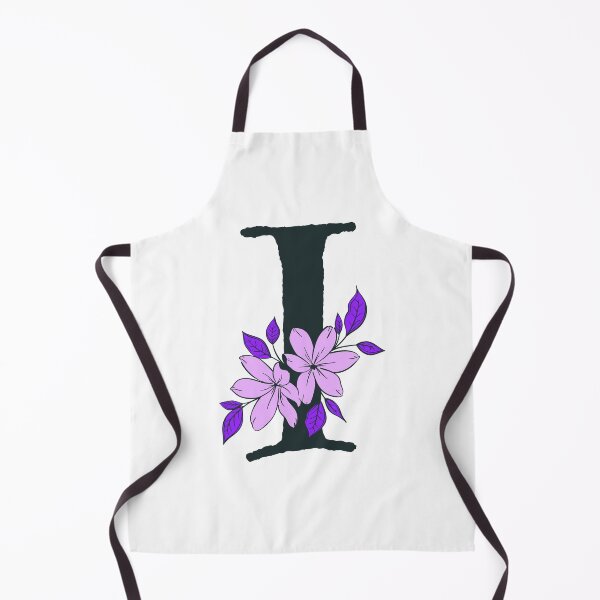 Item preview, Purple floral I monogram designed and sold by Coffee Lifestyle.