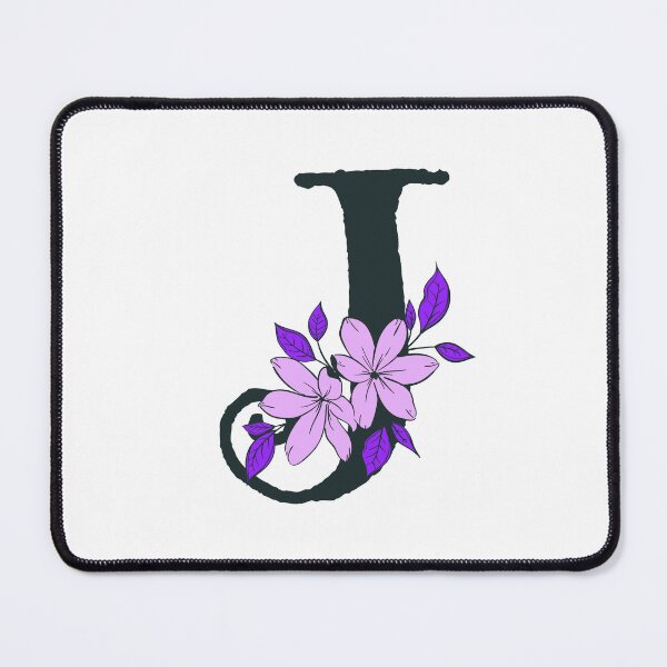 Item preview, Purple floral J monogram designed and sold by Coffee Lifestyle.