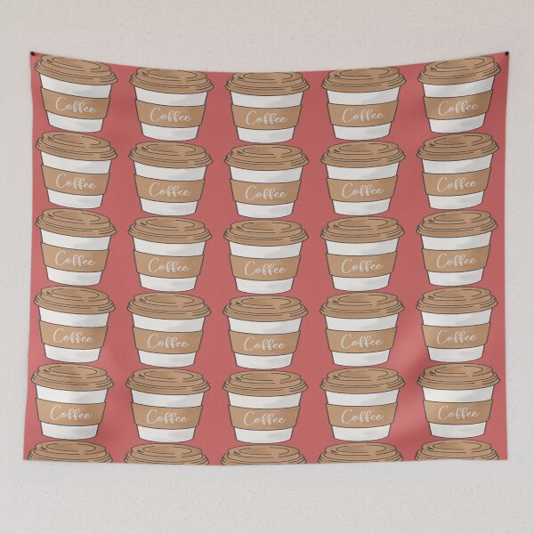 Item preview, Coffee Print - Warm Pink designed and sold by PunjabanJatti.