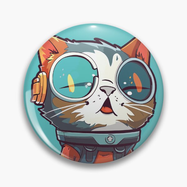 Item preview, Futuristic multicolor cats #21 surprised kitten designed and sold by SOVISART.