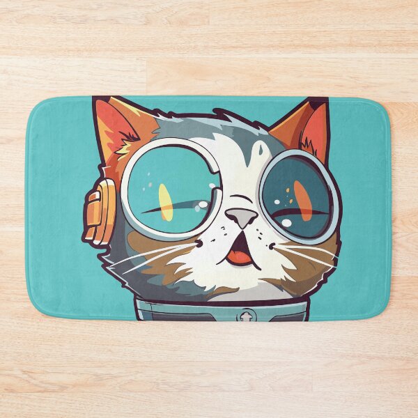 Item preview, Futuristic multicolor cats #21 surprised kitten designed and sold by SOVISART.