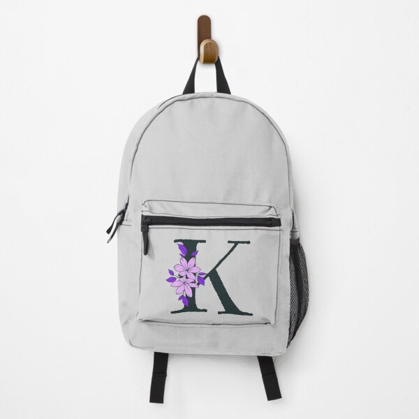 Item preview, Purple floral K monogram designed and sold by Coffee Lifestyle.
