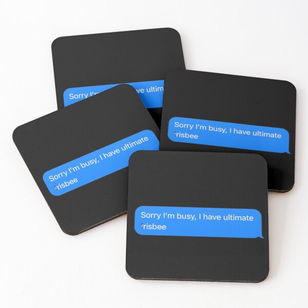 Item preview, Sorry I'm Busy, I Have Ultimate Frisbee Text Message Black - Funny Gym designed and sold by GymWearDepot.