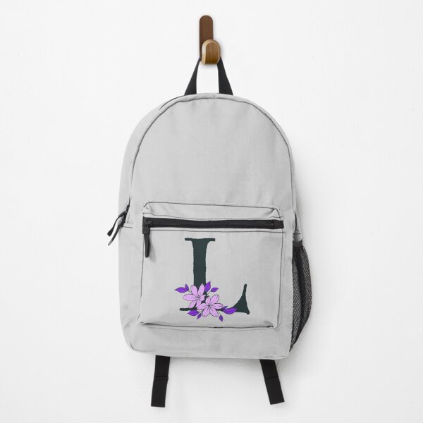 Item preview, Purple floral L monogram designed and sold by Coffee Lifestyle.
