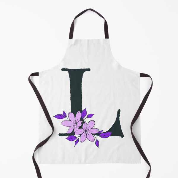Item preview, Purple floral L monogram designed and sold by Coffee Lifestyle.